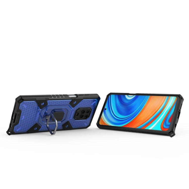For Xiaomi Redmi Note 9 Pro Max Space PC+TPU Ring Holder Protective Case