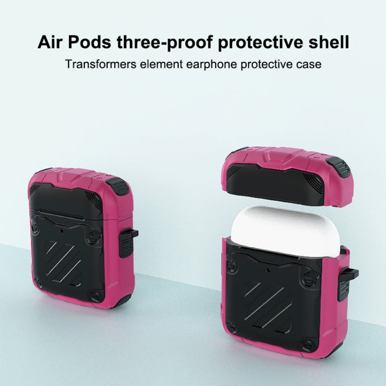 Wireless Earphones Three Defenses Transformers Second Generation Protective Case with Hook Up For AirPods 1/2