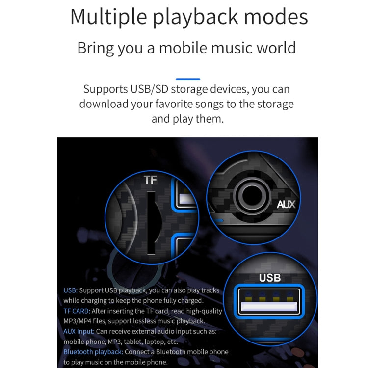 SWM-7811 Car 12V Bluetooth MP3 Player Support FM & TF Card & Voice Assistant with Steering Wheel Remote Control