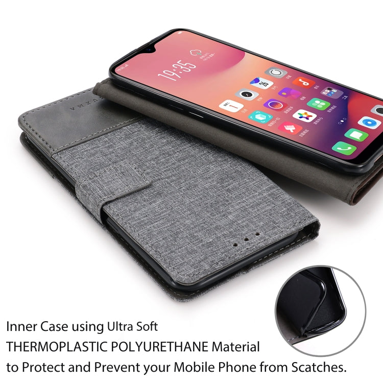 For OPPO A7 MUXMA MX102 Horizontal Flip Canvas Leather Case with Stand & Card Slot & Wallet Function