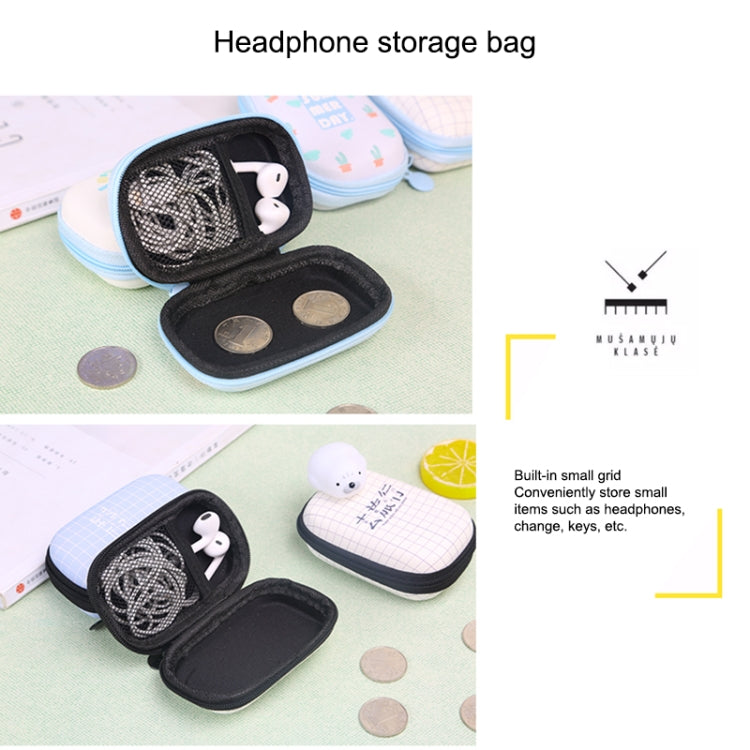 Rectangle Cartoon Anti-fall Universal Earphones Protective Case