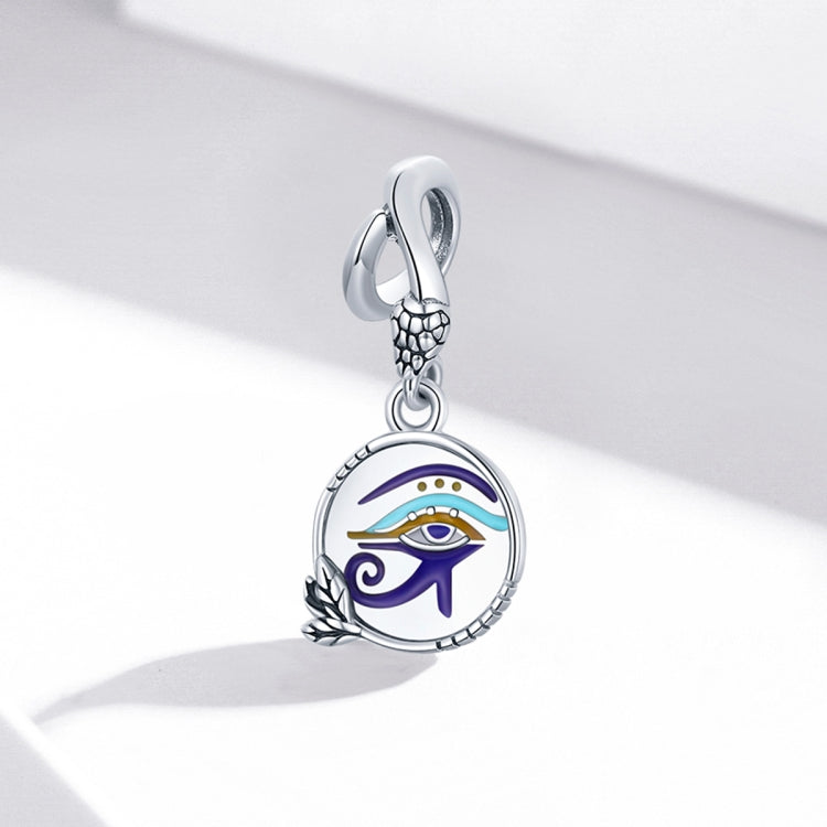 S925 Sterling Silver Egyptian Twin Eyes Pendant DIY Bracelet Necklace Accessories