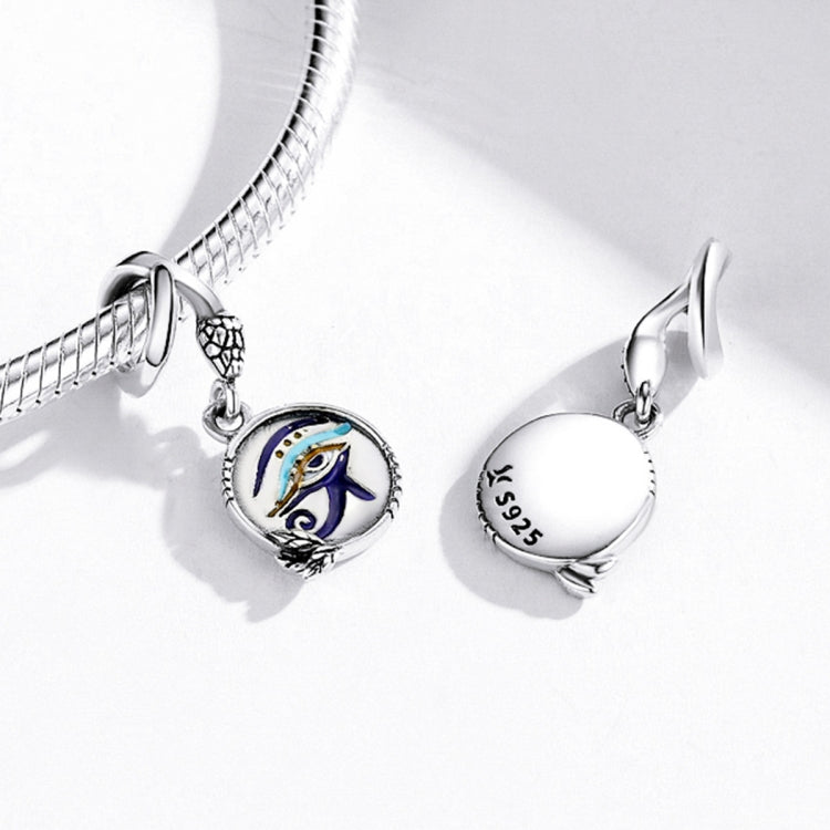 S925 Sterling Silver Egyptian Twin Eyes Pendant DIY Bracelet Necklace Accessories