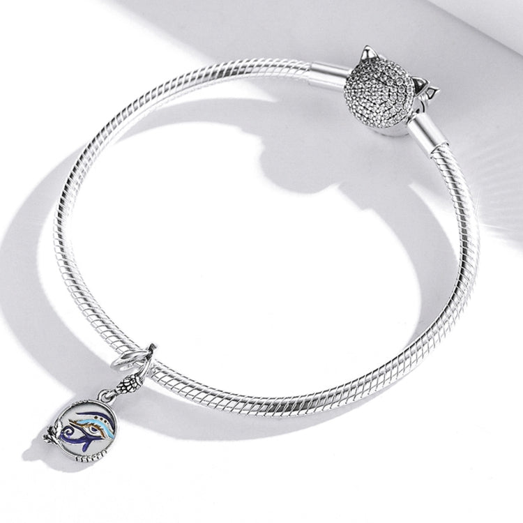 S925 Sterling Silver Egyptian Twin Eyes Pendant DIY Bracelet Necklace Accessories