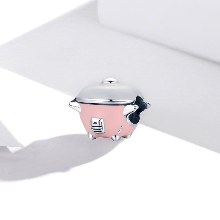 S925 Sterling Silver Mini Rice Cooker Beads DIY Bracelet Necklace Accessories