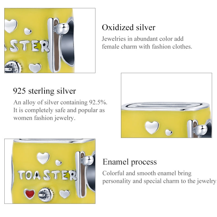 S925 Sterling Silver Mini Bread Maker Beads DIY Bracelet Necklace Accessories