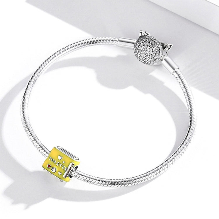 S925 Sterling Silver Mini Bread Maker Beads DIY Bracelet Necklace Accessories
