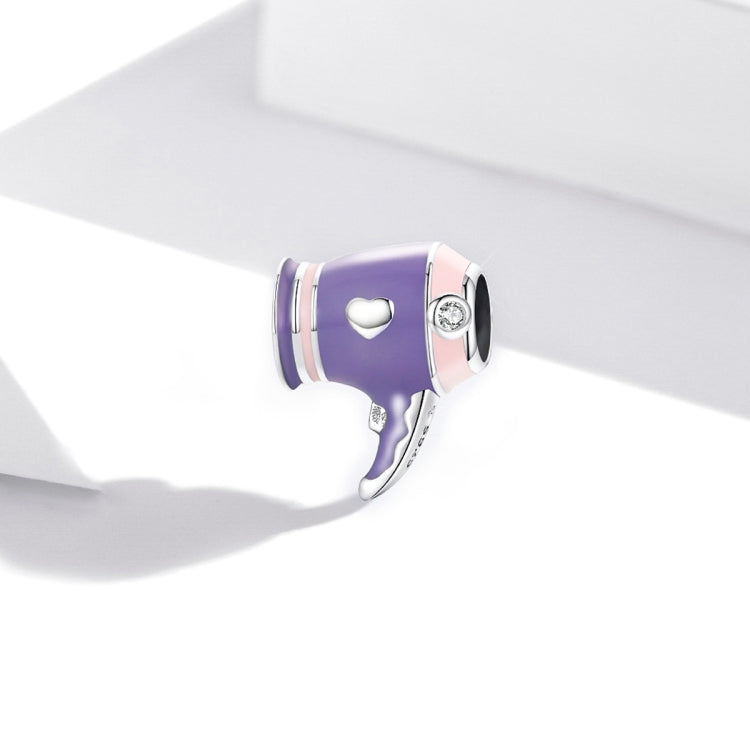 S925 Sterling Silver Mini Hair Dryer Beads DIY Bracelet Necklace Accessories