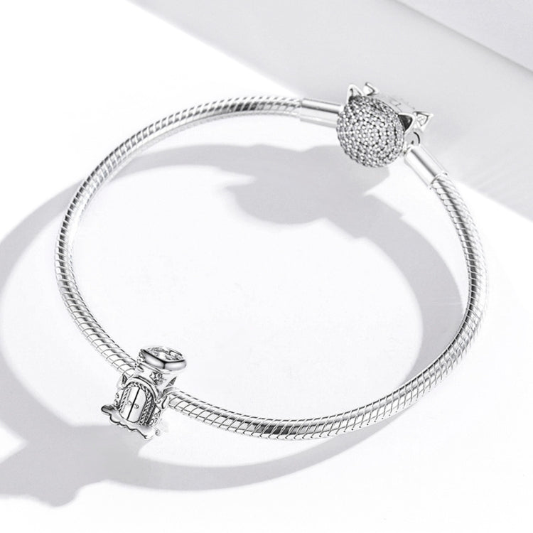 S925 Sterling Silver Forest Castle Beads DIY Bracelet Necklace Accessories