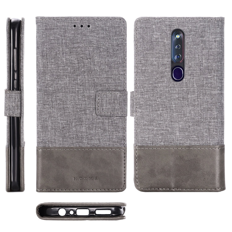 MUXMA MX102 Horizontal Flip Canvas Leather Case with Stand & Card Slot & Wallet Function