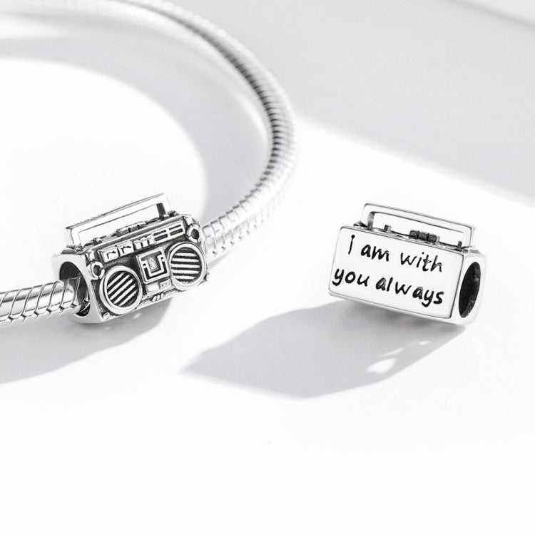 S925 Sterling Silver Retro Radio Beads DIY Bracelet Necklace Accessories
