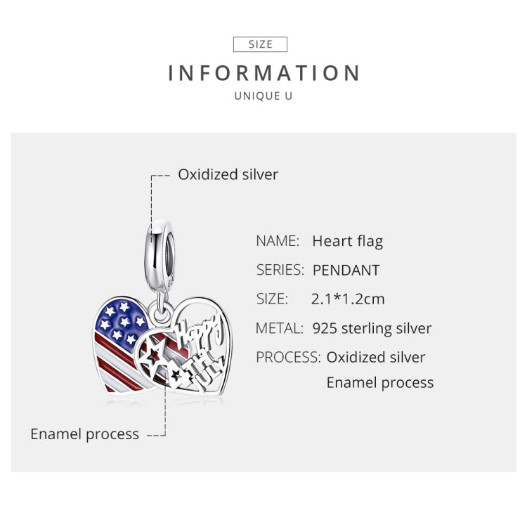 S925 Sterling Silver Love Banner Pendant DIY Bracelet Necklace Accessories