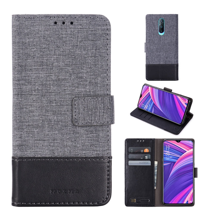 For OPPO R17 Pro MUXMA MX102 Horizontal Flip Canvas Leather Case with Stand & Card Slot & Wallet Function