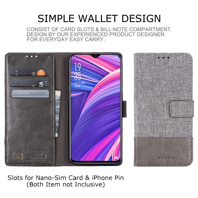 For OPPO R17 Pro MUXMA MX102 Horizontal Flip Canvas Leather Case with Stand & Card Slot & Wallet Function