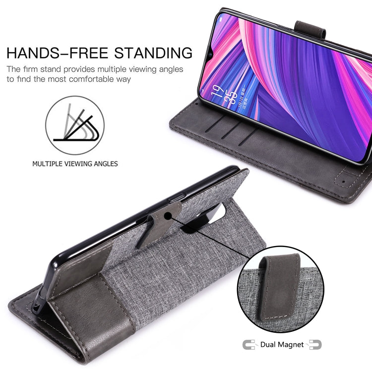 For OPPO R17 Pro MUXMA MX102 Horizontal Flip Canvas Leather Case with Stand & Card Slot & Wallet Function