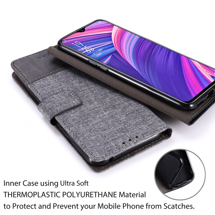 For OPPO R17 Pro MUXMA MX102 Horizontal Flip Canvas Leather Case with Stand & Card Slot & Wallet Function