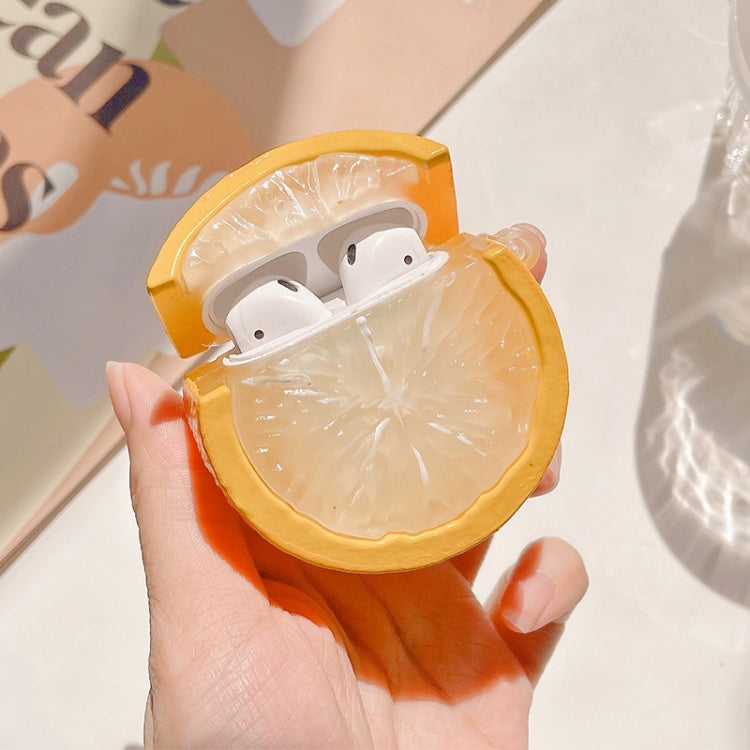 Lemon Shape Plastic Earphone Protective Case For AirPods 1 / 2