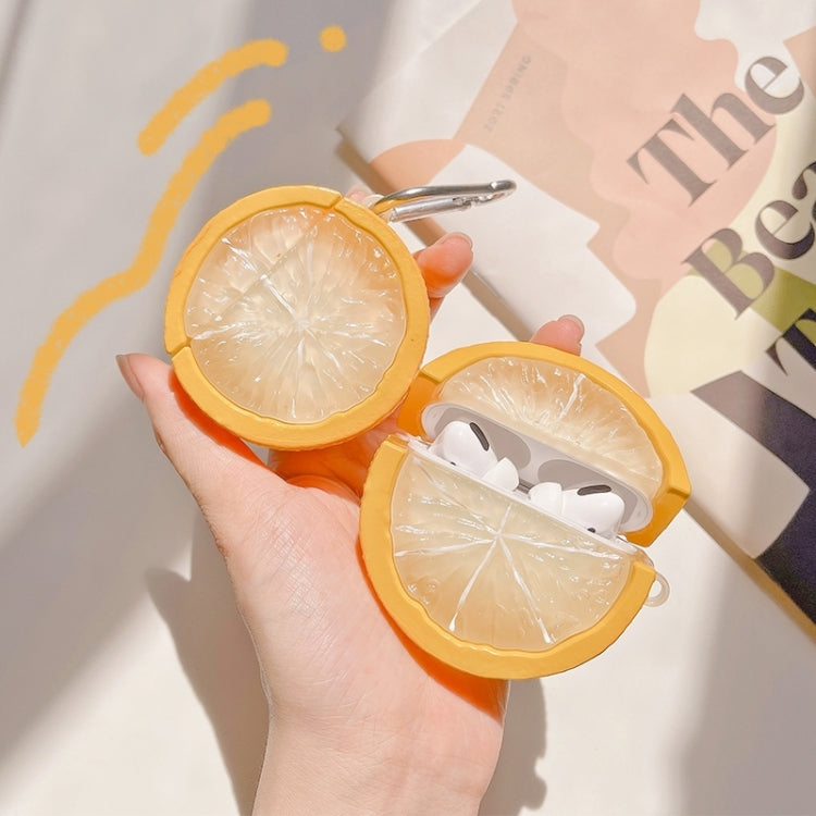 Lemon Shape Plastic Earphone Protective Case For AirPods 1 / 2