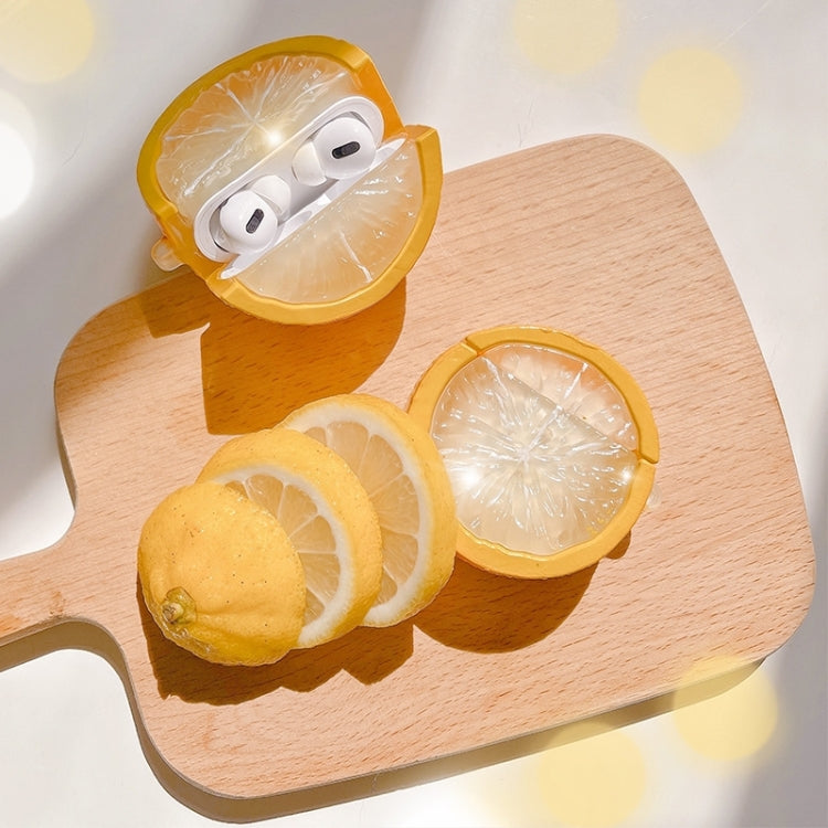 Lemon Shape Plastic Earphone Protective Case For AirPods Pro
