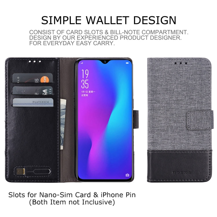 For OPPO R17 MUXMA MX102 Horizontal Flip Canvas Leather Case with Stand & Card Slot & Wallet Function