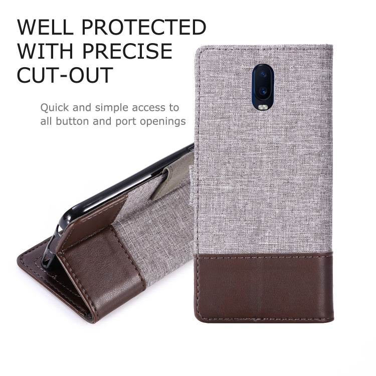 For OPPO R17 MUXMA MX102 Horizontal Flip Canvas Leather Case with Stand & Card Slot & Wallet Function