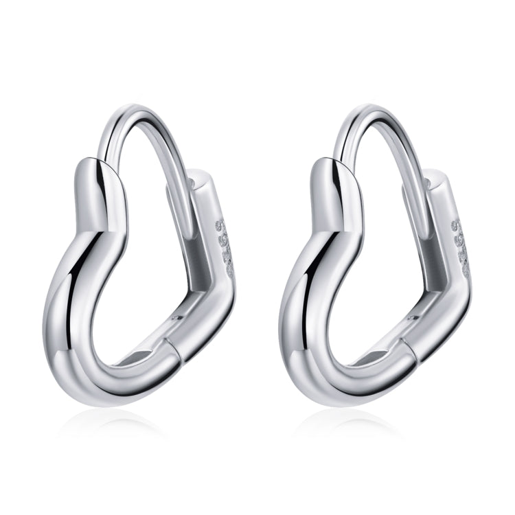 S925 Sterling Silver Heart-shaped Hollow Ear Stud Women Earrings