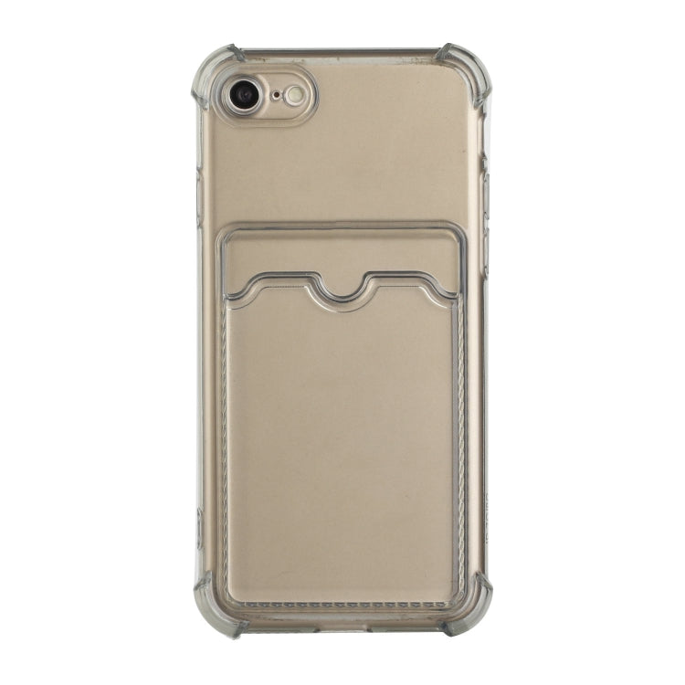 For iPhone SE 2022 / SE 2020 / 8 / 7 TPU Dropproof Protective Back Case with Card Slot