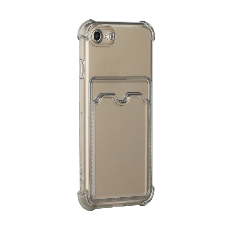 For iPhone SE 2022 / SE 2020 / 8 / 7 TPU Dropproof Protective Back Case with Card Slot