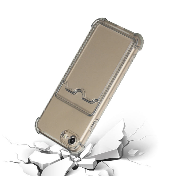 For iPhone SE 2022 / SE 2020 / 8 / 7 TPU Dropproof Protective Back Case with Card Slot