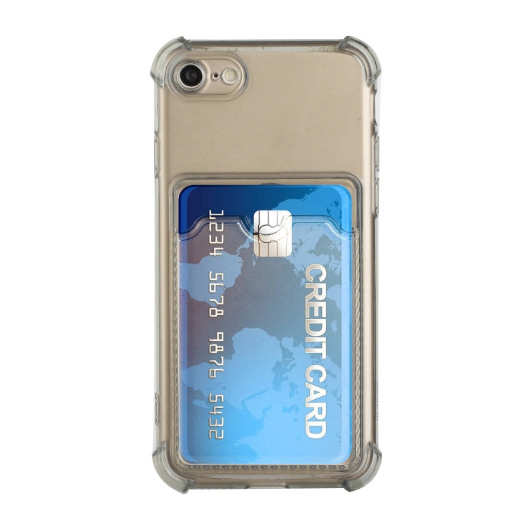 For iPhone SE 2022 / SE 2020 / 8 / 7 TPU Dropproof Protective Back Case with Card Slot