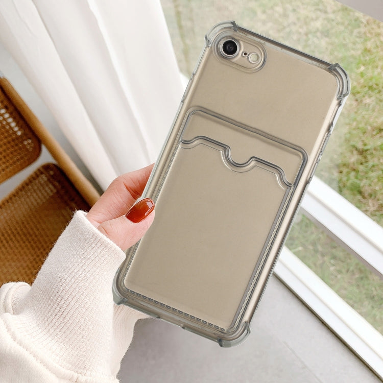 For iPhone SE 2022 / SE 2020 / 8 / 7 TPU Dropproof Protective Back Case with Card Slot