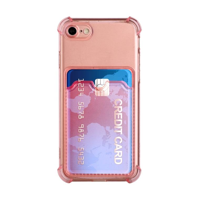 For iPhone SE 2022 / SE 2020 / 8 / 7 TPU Dropproof Protective Back Case with Card Slot