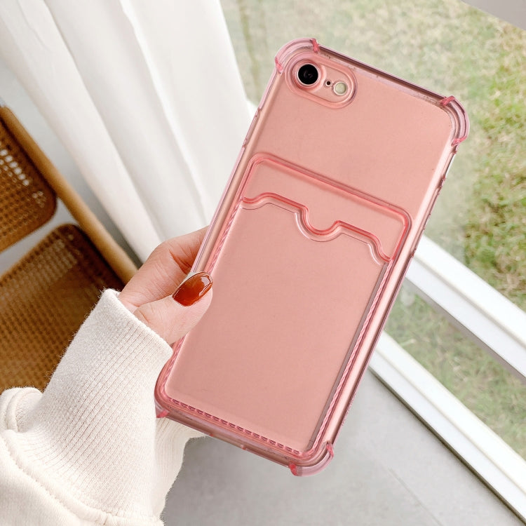 For iPhone SE 2022 / SE 2020 / 8 / 7 TPU Dropproof Protective Back Case with Card Slot