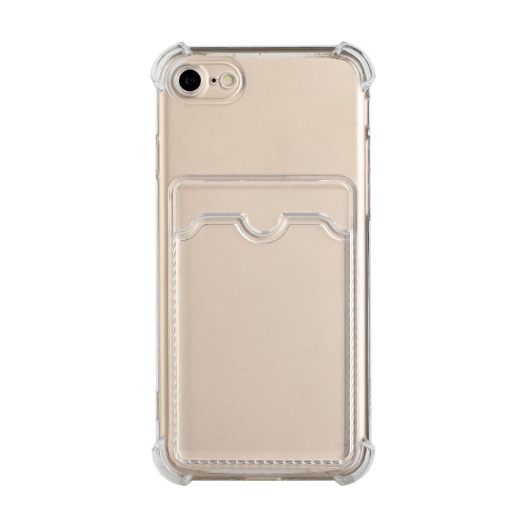 For iPhone SE 2022 / SE 2020 / 8 / 7 TPU Dropproof Protective Back Case with Card Slot