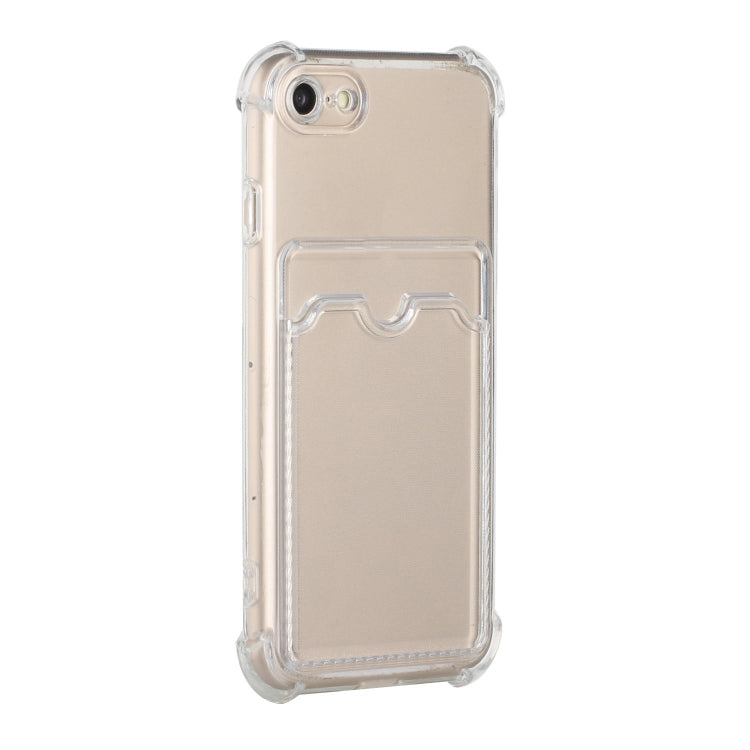 For iPhone SE 2022 / SE 2020 / 8 / 7 TPU Dropproof Protective Back Case with Card Slot