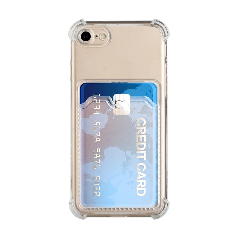 For iPhone SE 2022 / SE 2020 / 8 / 7 TPU Dropproof Protective Back Case with Card Slot