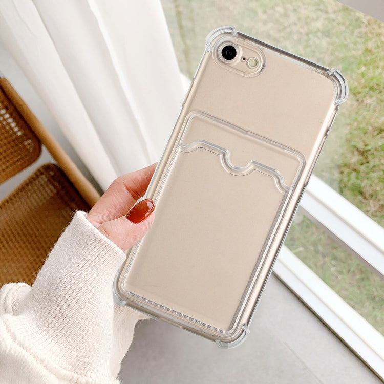For iPhone SE 2022 / SE 2020 / 8 / 7 TPU Dropproof Protective Back Case with Card Slot
