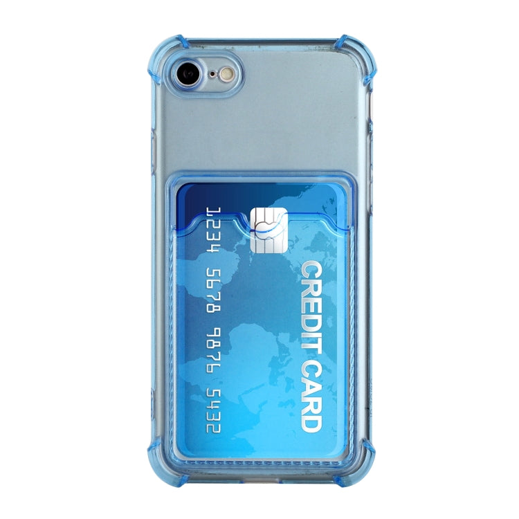 For iPhone SE 2022 / SE 2020 / 8 / 7 TPU Dropproof Protective Back Case with Card Slot