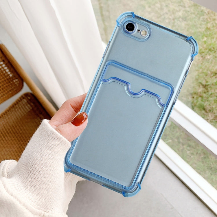 For iPhone SE 2022 / SE 2020 / 8 / 7 TPU Dropproof Protective Back Case with Card Slot