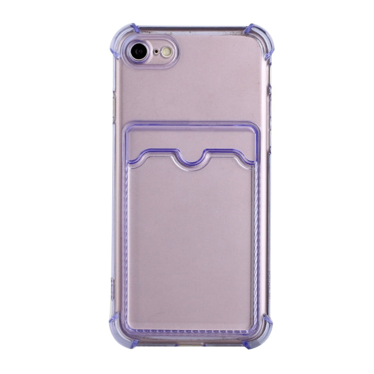 For iPhone SE 2022 / SE 2020 / 8 / 7 TPU Dropproof Protective Back Case with Card Slot