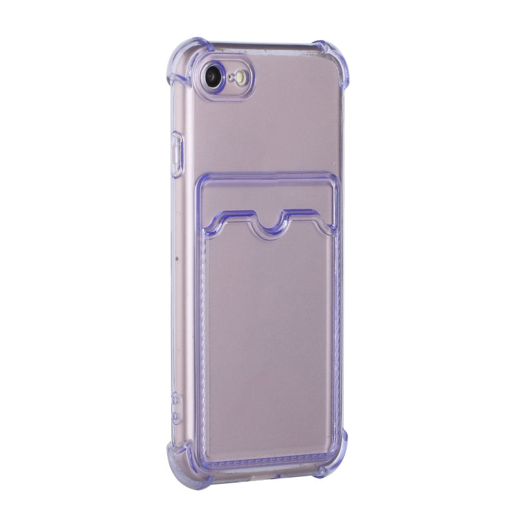 For iPhone SE 2022 / SE 2020 / 8 / 7 TPU Dropproof Protective Back Case with Card Slot