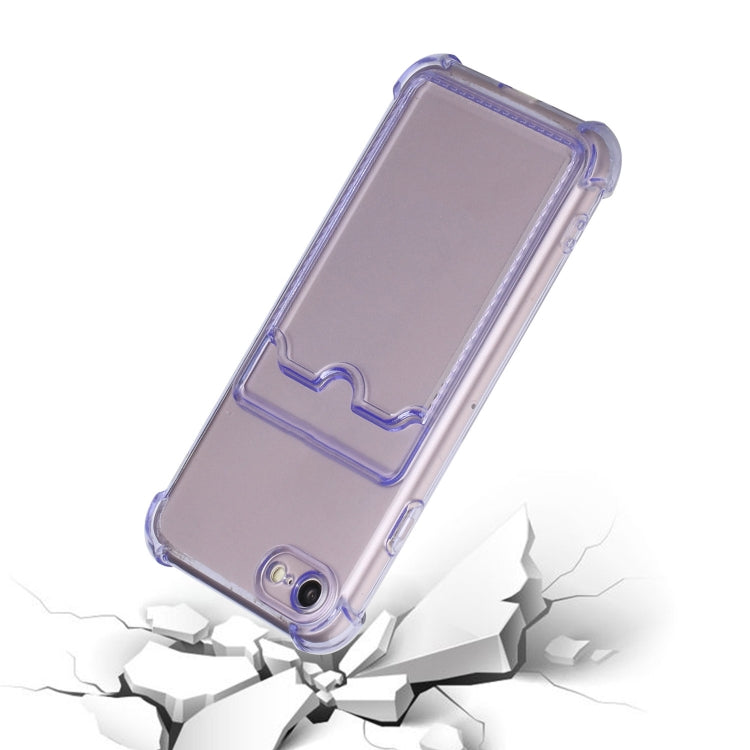 For iPhone SE 2022 / SE 2020 / 8 / 7 TPU Dropproof Protective Back Case with Card Slot