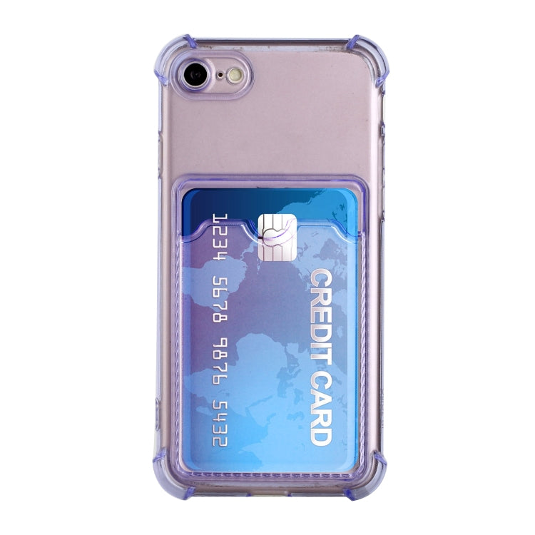 For iPhone SE 2022 / SE 2020 / 8 / 7 TPU Dropproof Protective Back Case with Card Slot