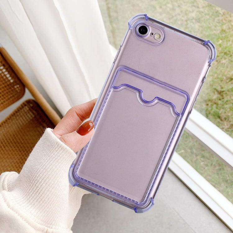 For iPhone SE 2022 / SE 2020 / 8 / 7 TPU Dropproof Protective Back Case with Card Slot