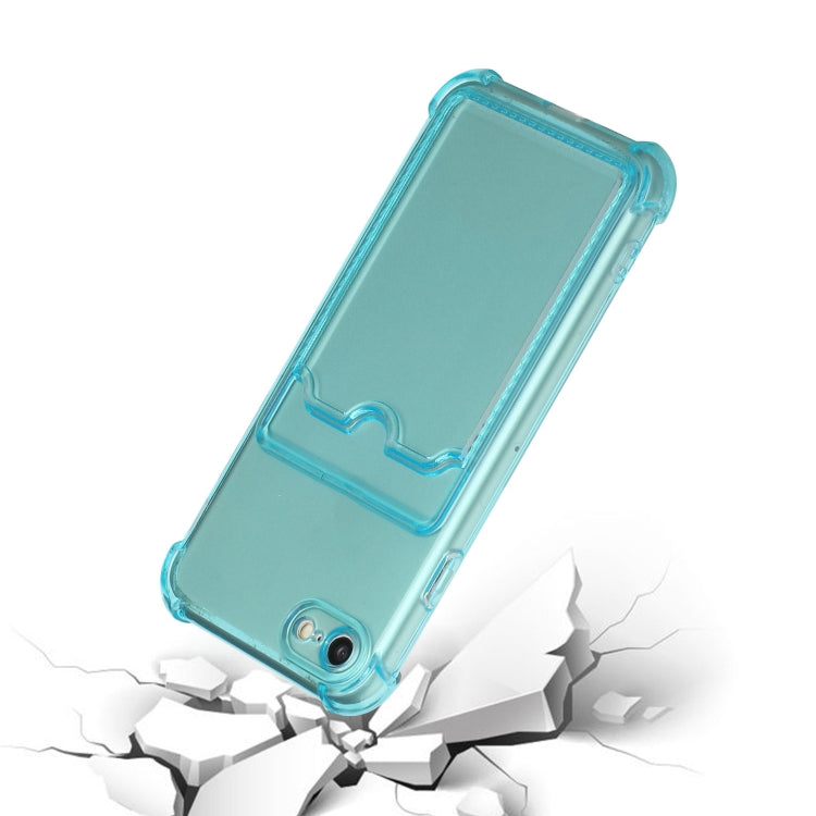 For iPhone SE 2022 / SE 2020 / 8 / 7 TPU Dropproof Protective Back Case with Card Slot