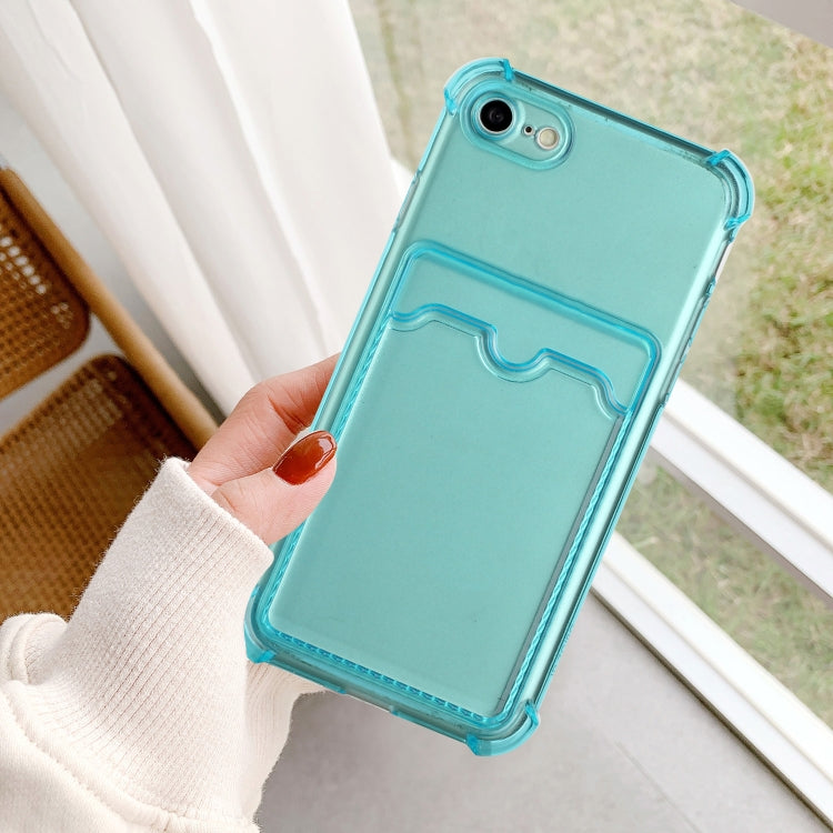 For iPhone SE 2022 / SE 2020 / 8 / 7 TPU Dropproof Protective Back Case with Card Slot