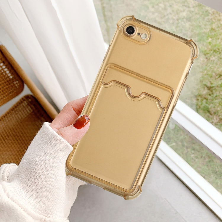 For iPhone SE 2022 / SE 2020 / 8 / 7 TPU Dropproof Protective Back Case with Card Slot