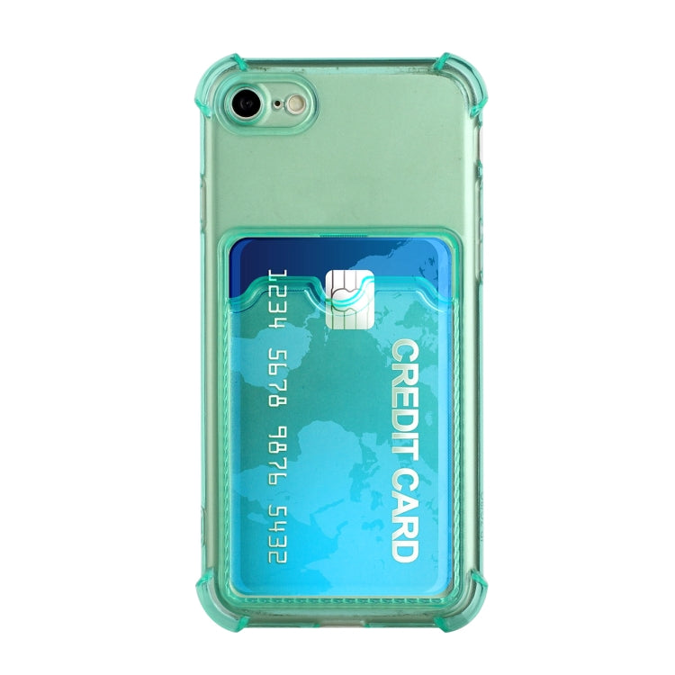 For iPhone SE 2022 / SE 2020 / 8 / 7 TPU Dropproof Protective Back Case with Card Slot