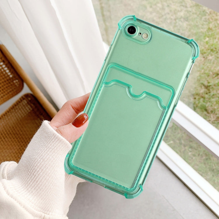 For iPhone SE 2022 / SE 2020 / 8 / 7 TPU Dropproof Protective Back Case with Card Slot