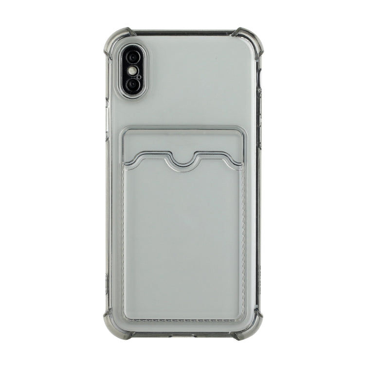 For iPhone X / XS TPU Dropproof Protective Back Case with Card Slot